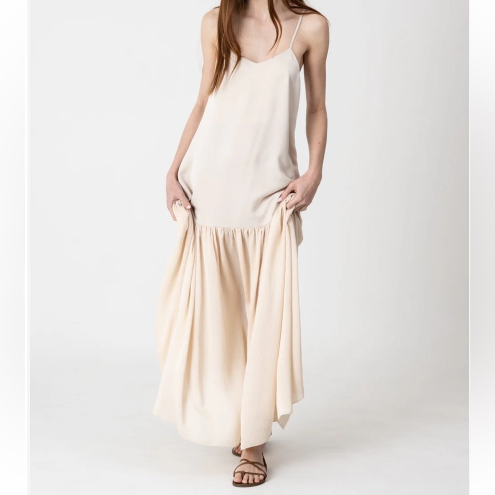 Elegant Cream Maxi Dress